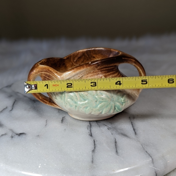 Vintage 1940s McCoy Daisy Pattern Green Sugar Bowl Pottery - Picture 7 of 10